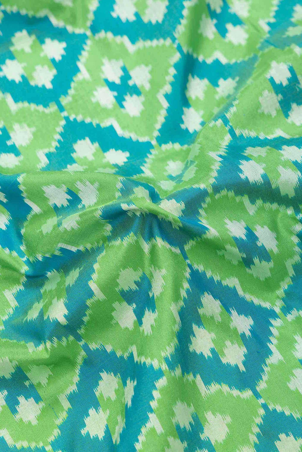 Green Dual Tone Double Ikat Saree