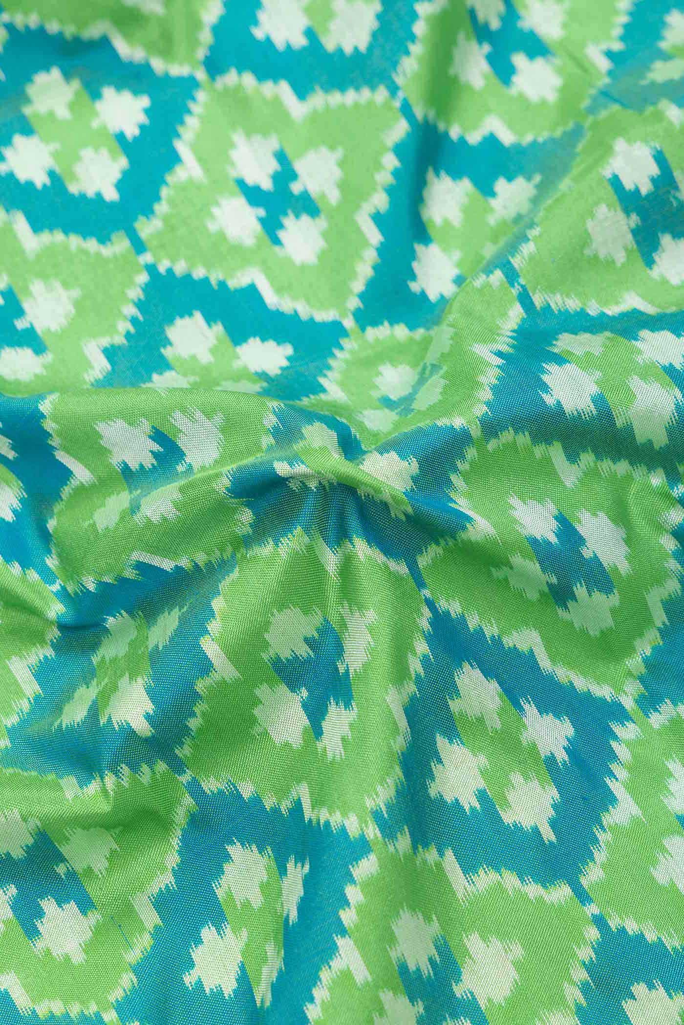 Green Dual Tone Double Ikat Saree
