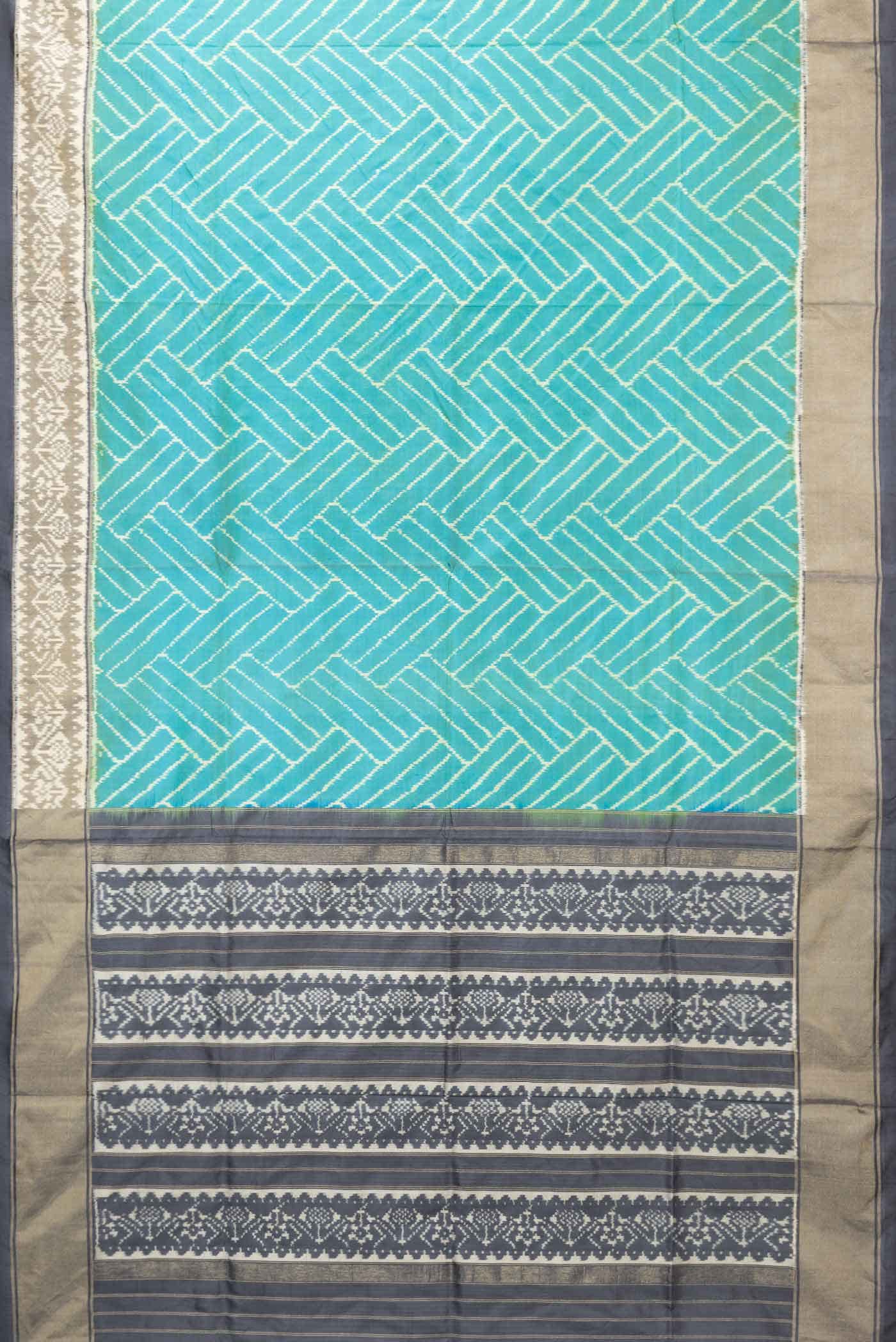 Green Dual Tone Double Ikat Saree