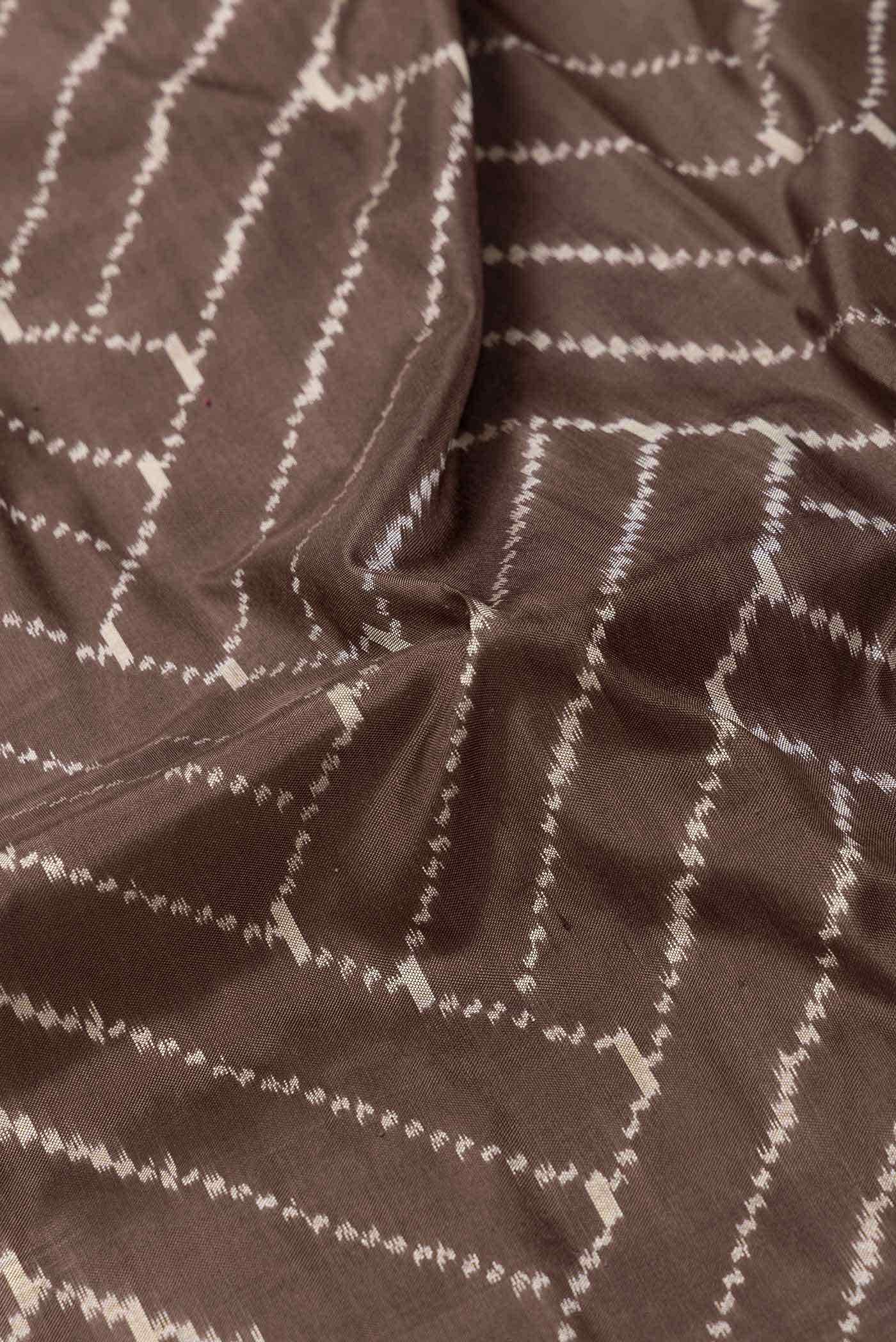 Brown Dual Tone Double Ikat Saree