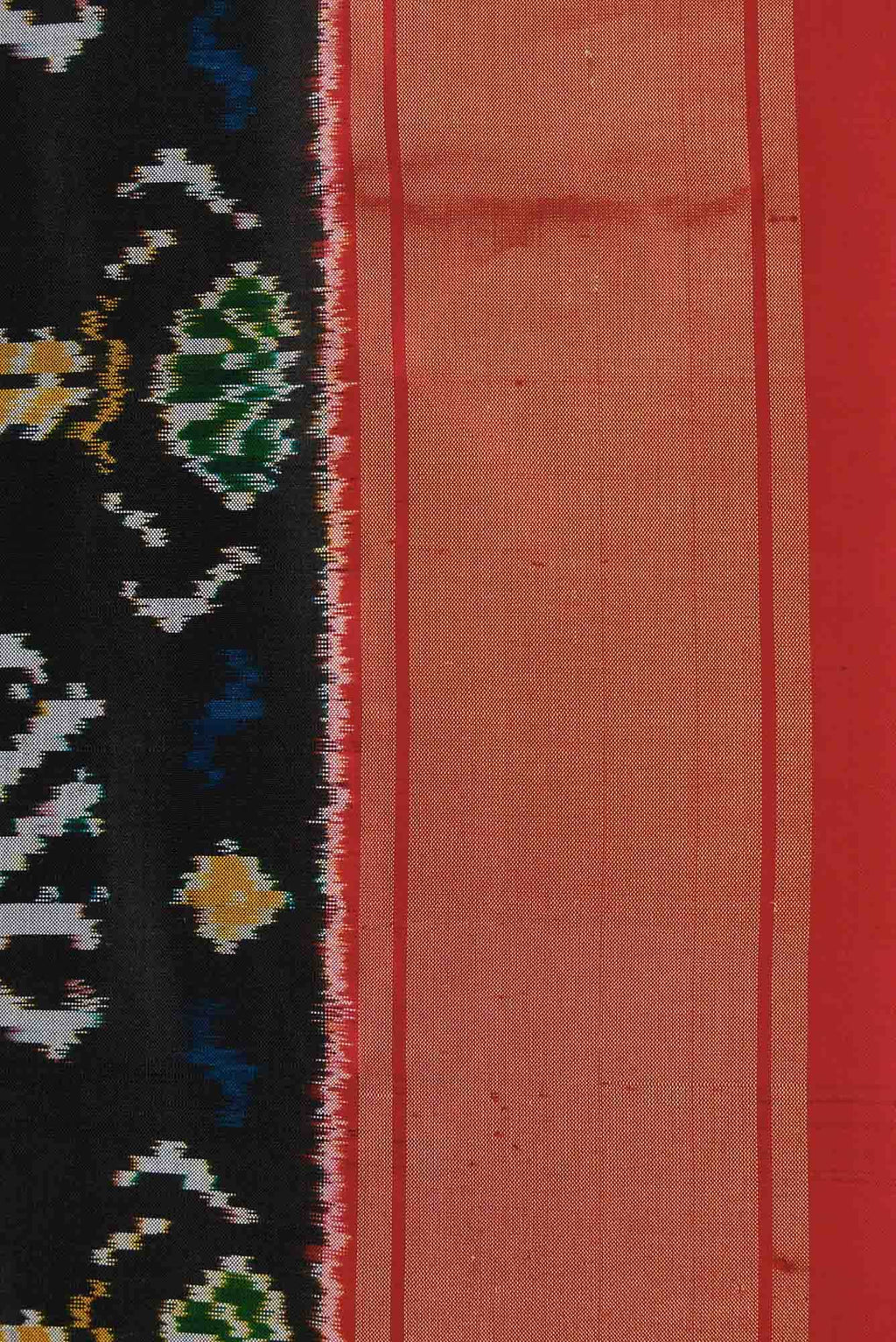 Black Dual Tone Double Ikat Saree