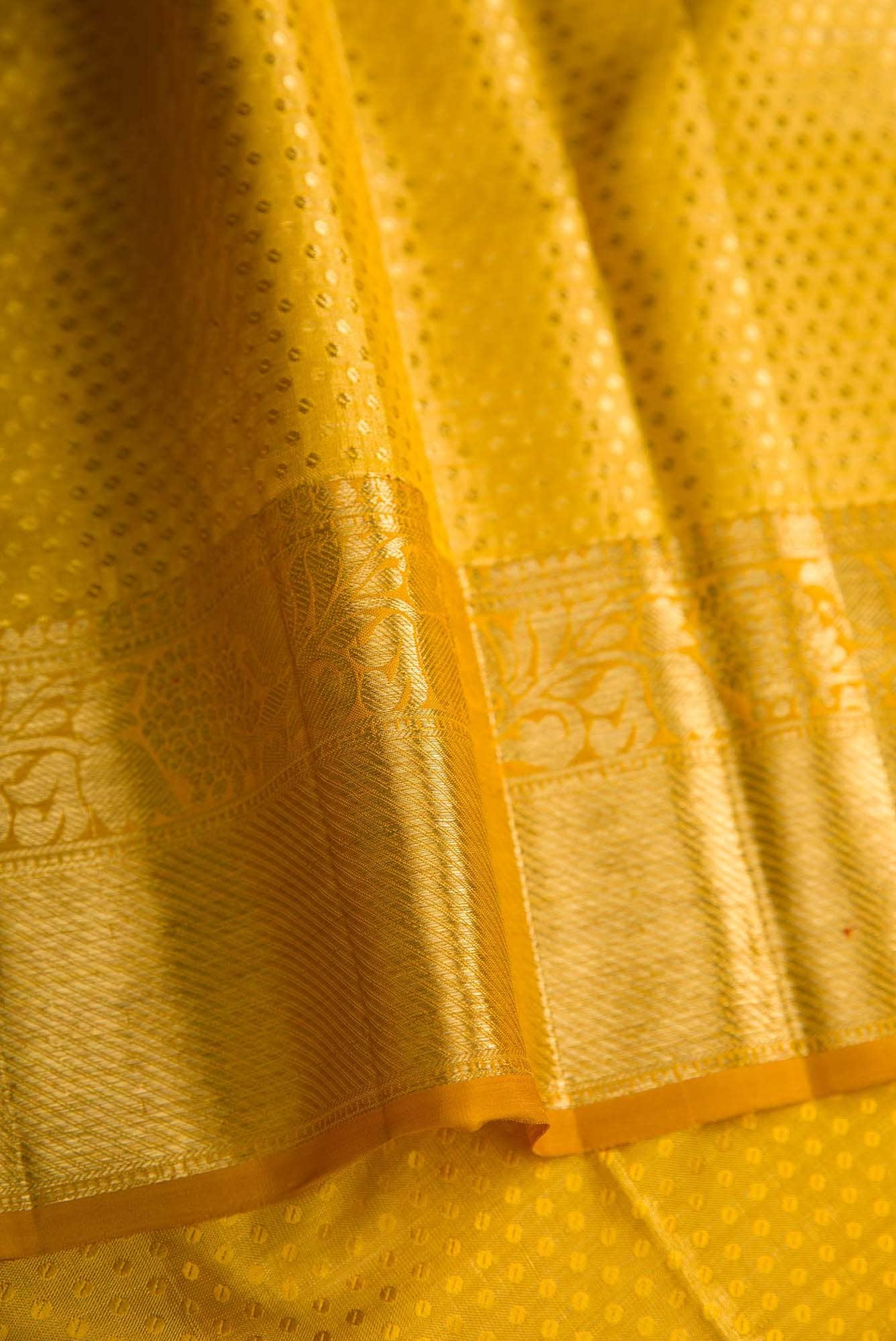 Gold Kanchipuram Tissue Silk Saree