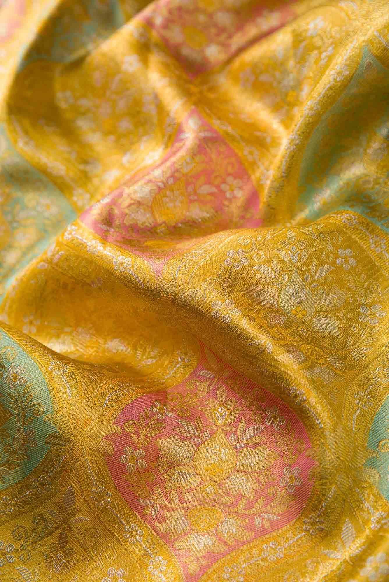 Gold Kanchipuram Tissue Silk Saree