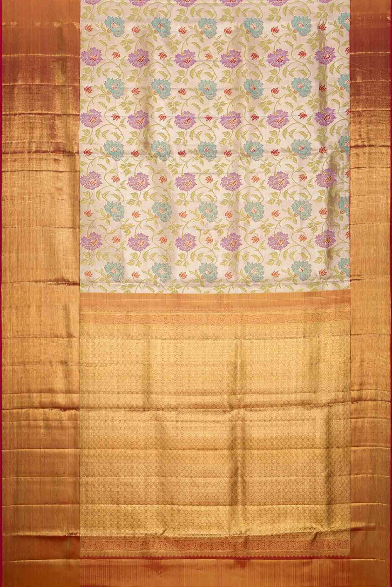 Gold Kanchipuram Tissue Silk Saree