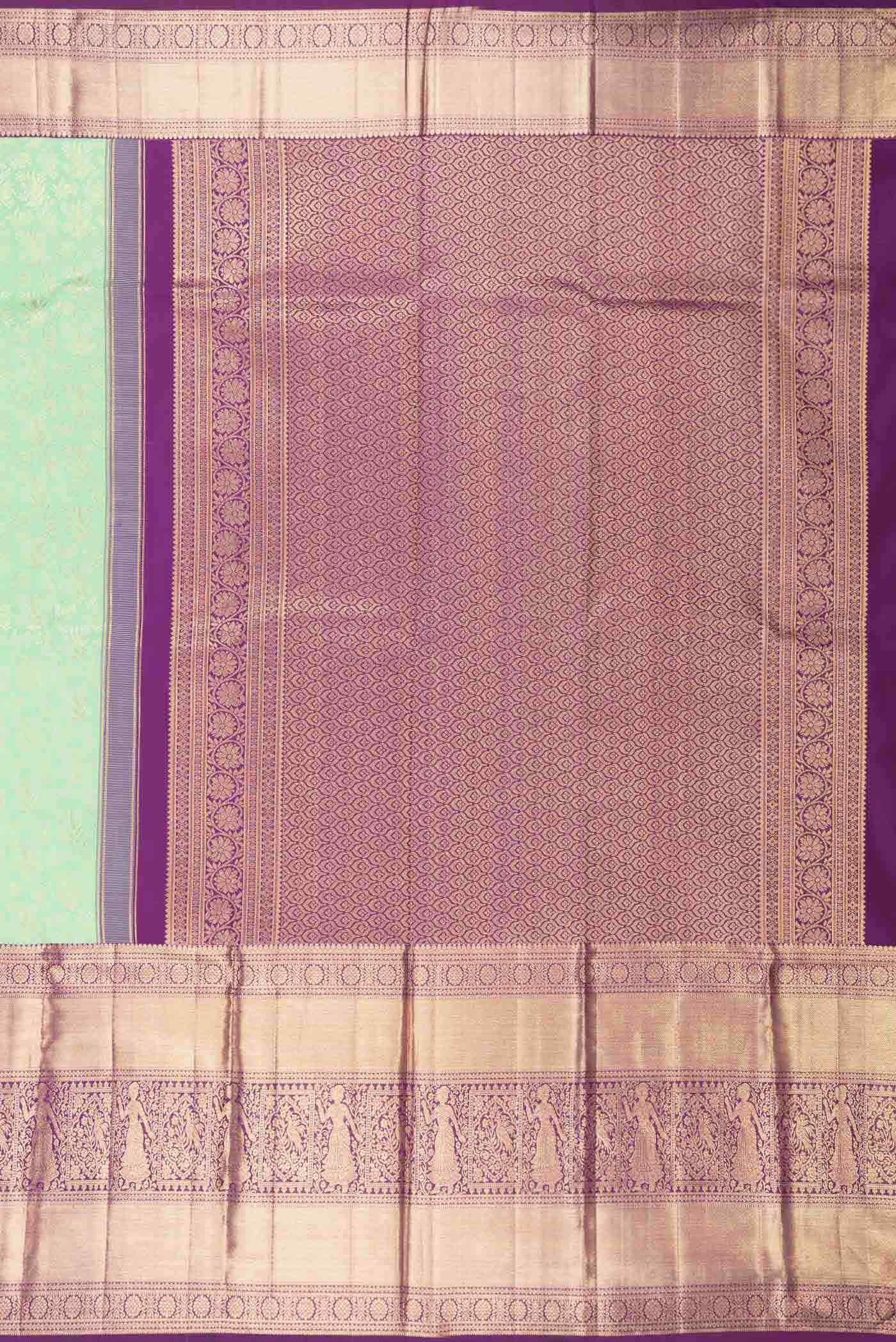 Green Dual Tone Kanchipuram Silk Saree