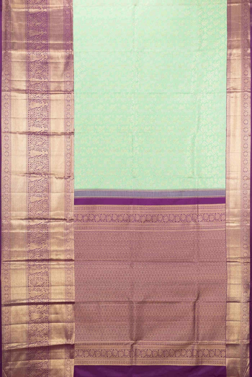 Green Dual Tone Kanchipuram Silk Saree