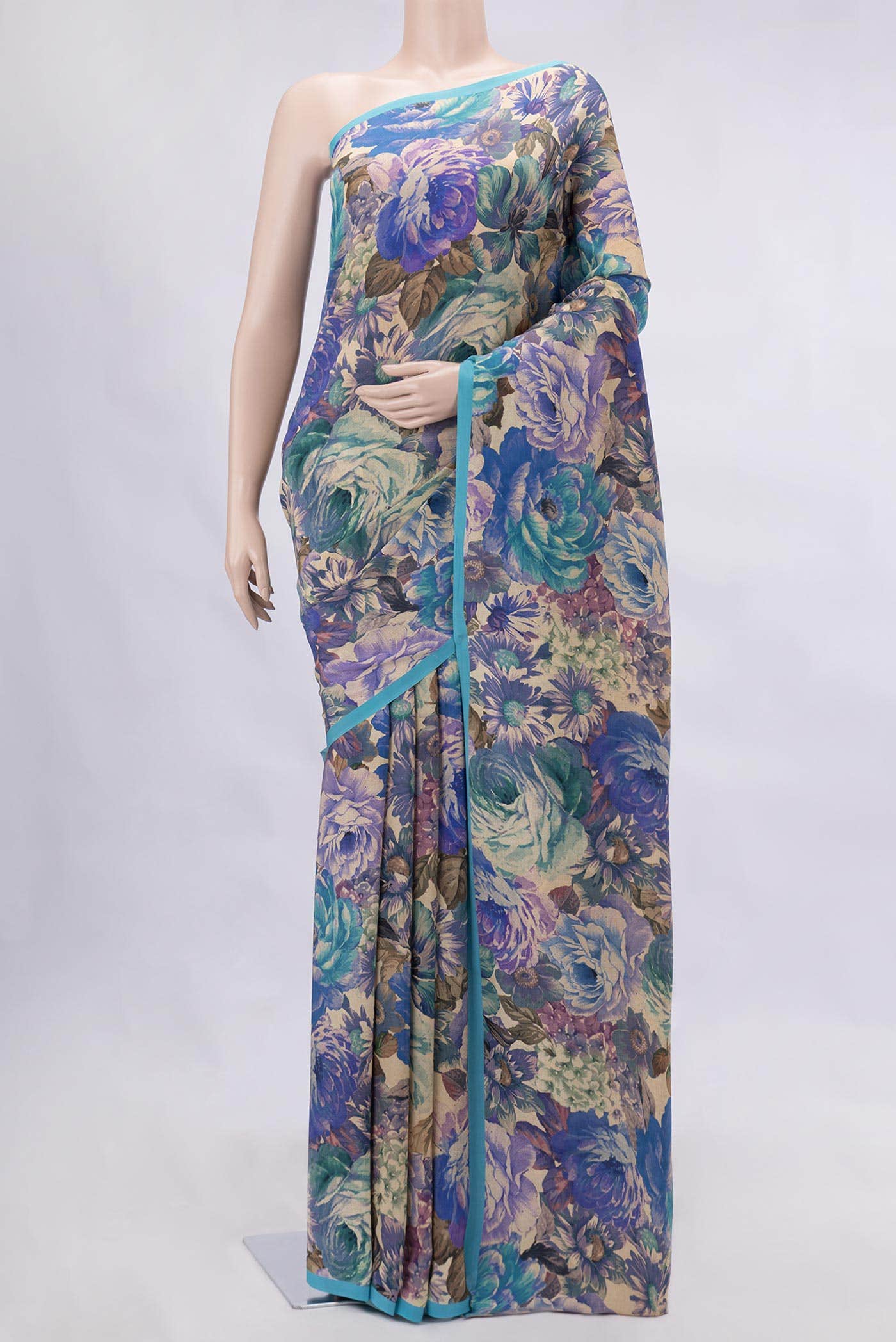 Sandal Mysore Crepe Saree