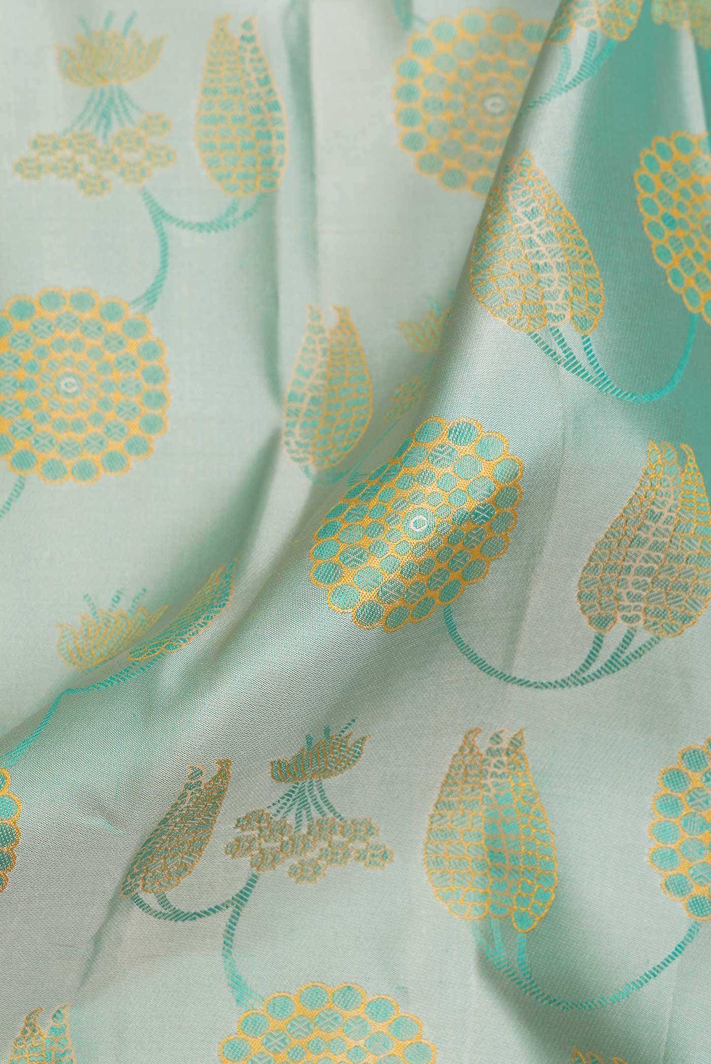 Light Green Dual Tone Kanchipuram Silk Saree