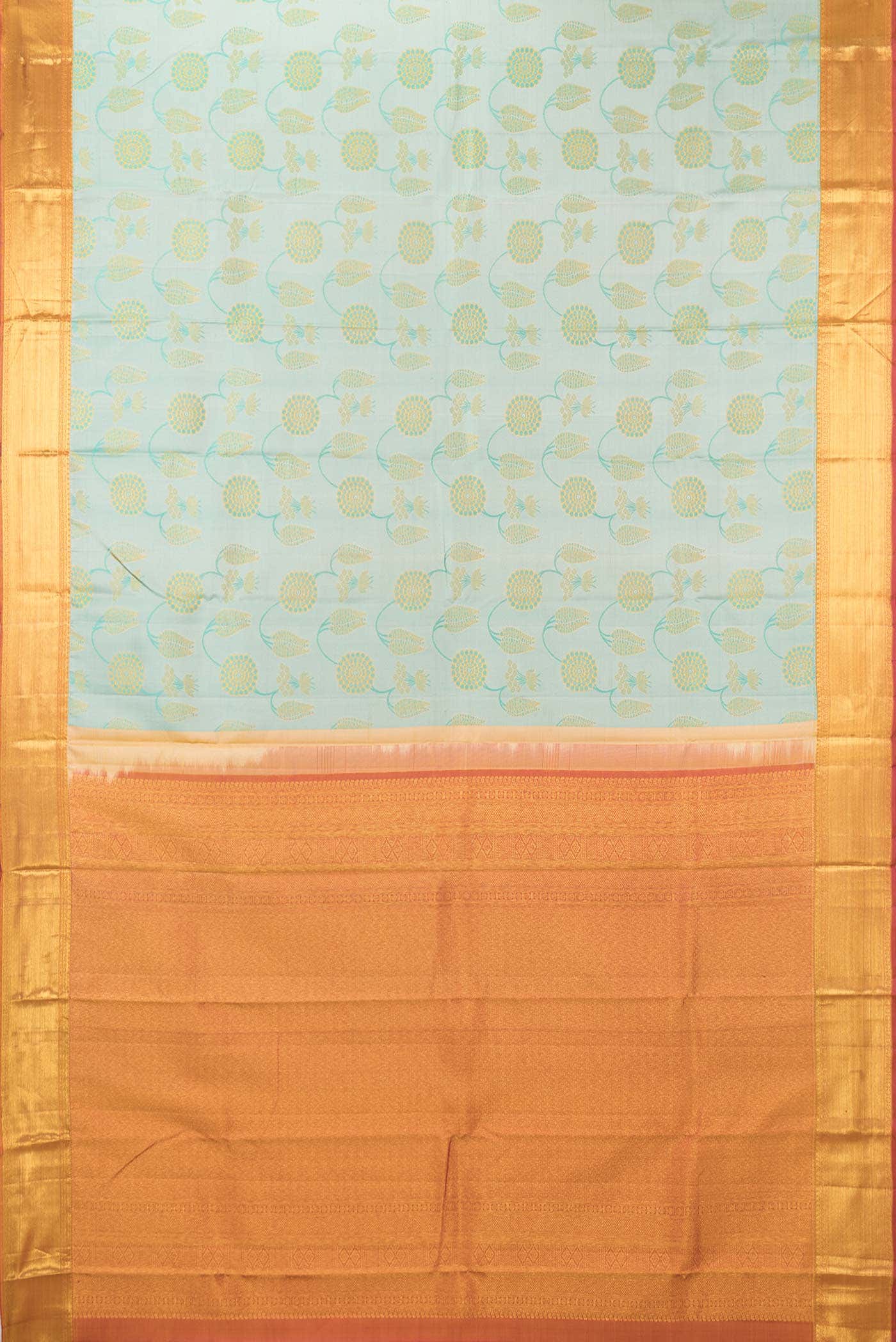 Light Green Dual Tone Kanchipuram Silk Saree