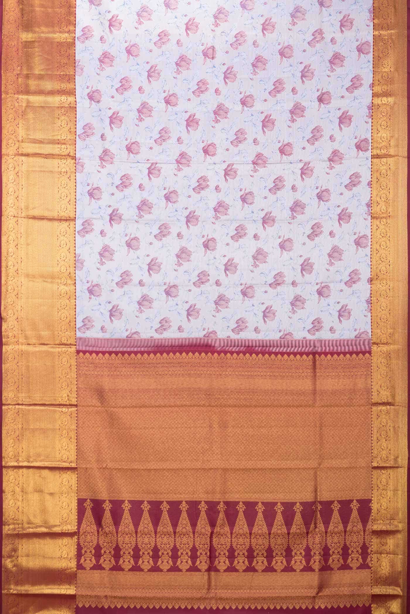 Lavender Kanchipuram Silk Saree