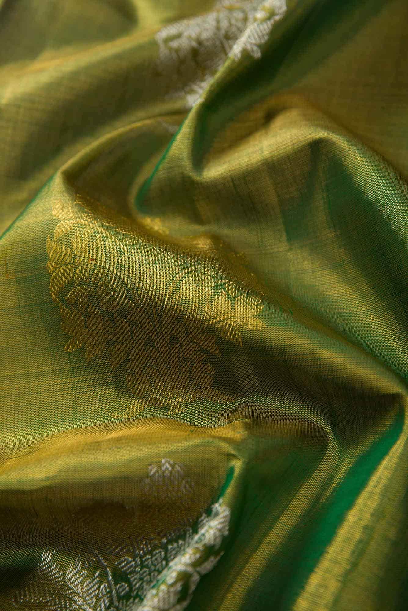 Green Kanchipuram Tissue Silk Saree