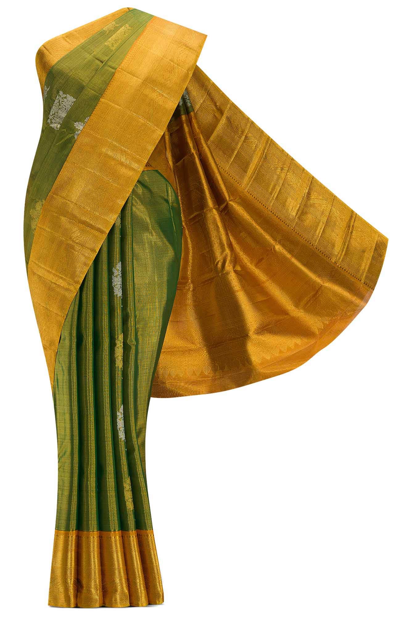 Green Kanchipuram Tissue Silk Saree