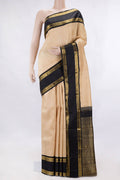 Pure Silk Pure Zari Sandal Dual Tone Kanchipuram Saree