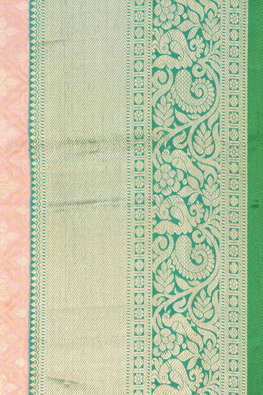 Golden Peach Kanchipuram Silk Saree