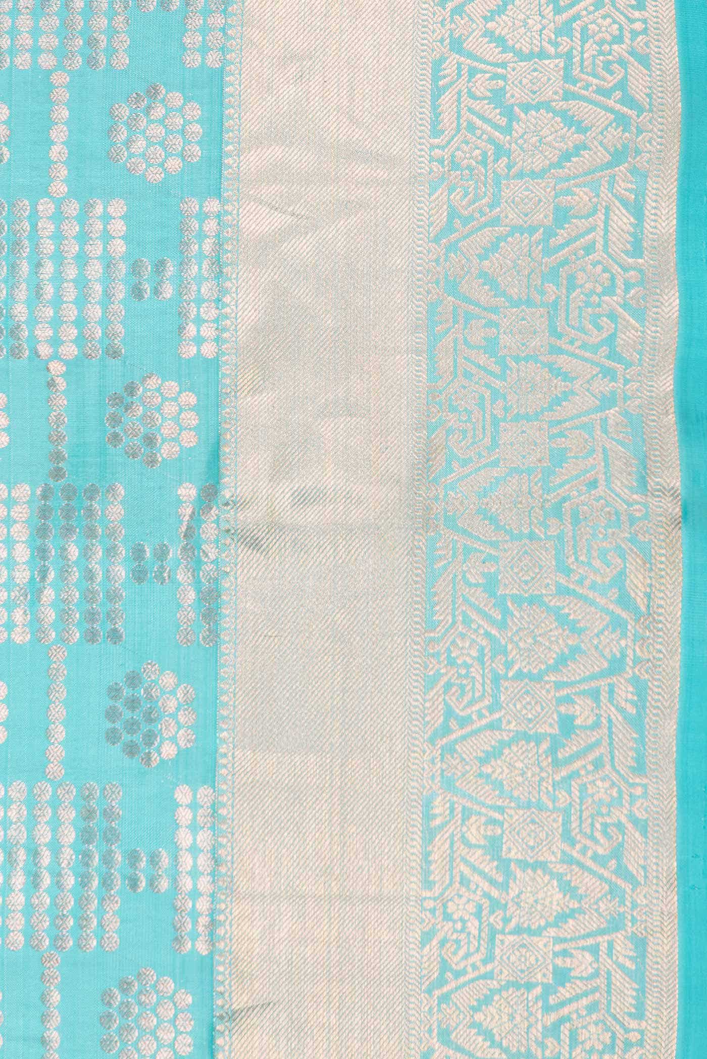 Light Blue Dual Tone Kanchipuram Silk Saree