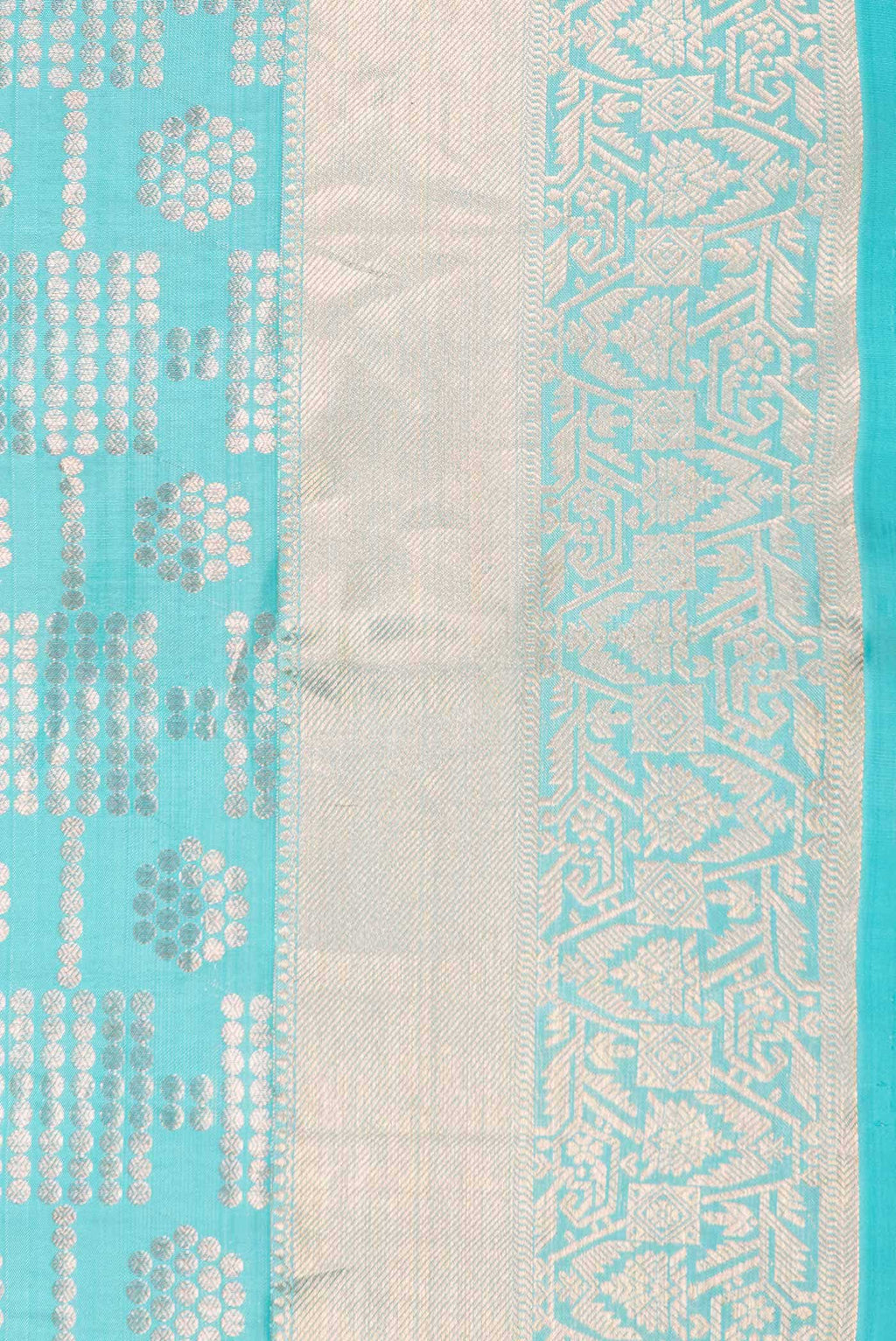 Light Blue Dual Tone Kanchipuram Silk Saree