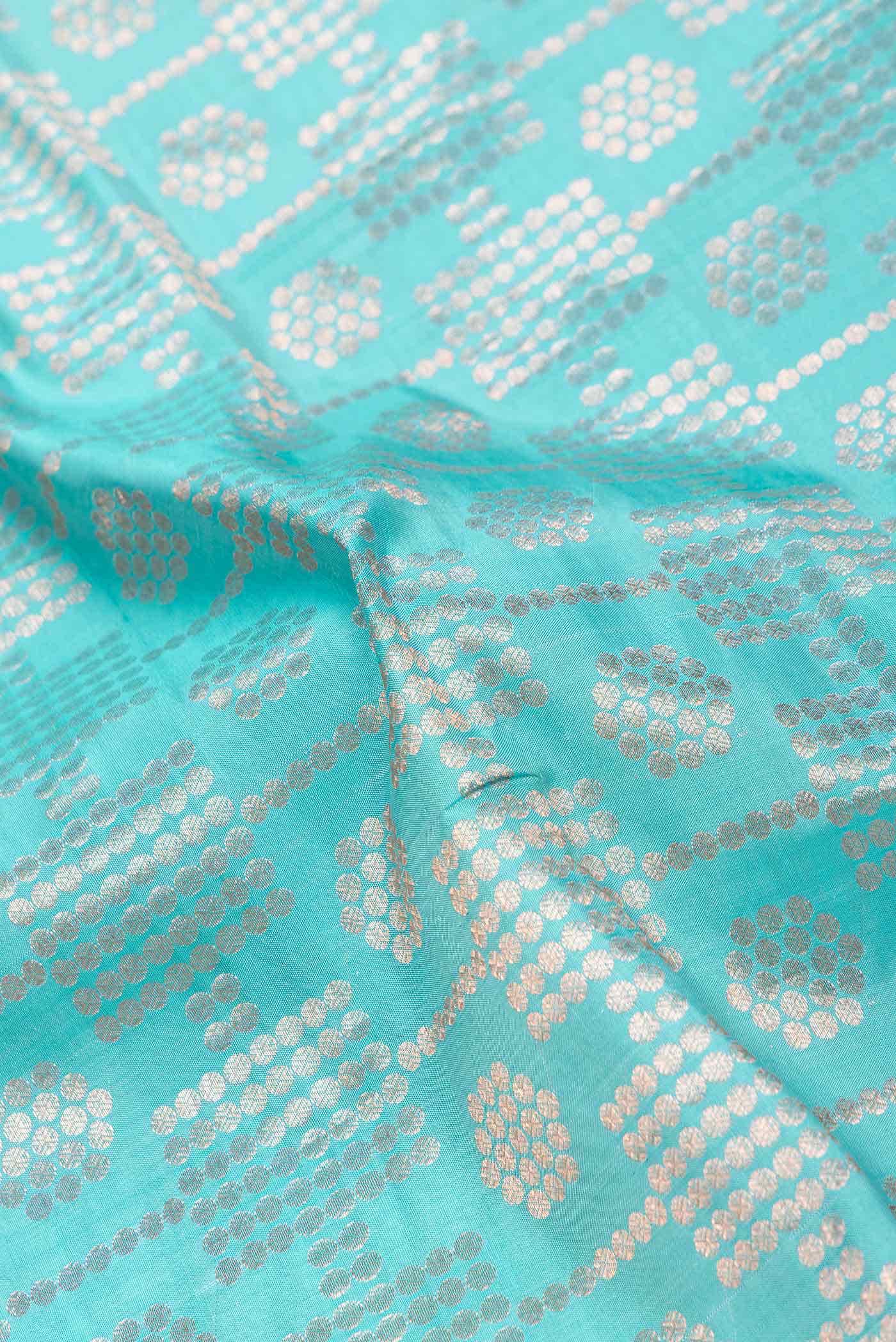 Light Blue Dual Tone Kanchipuram Silk Saree