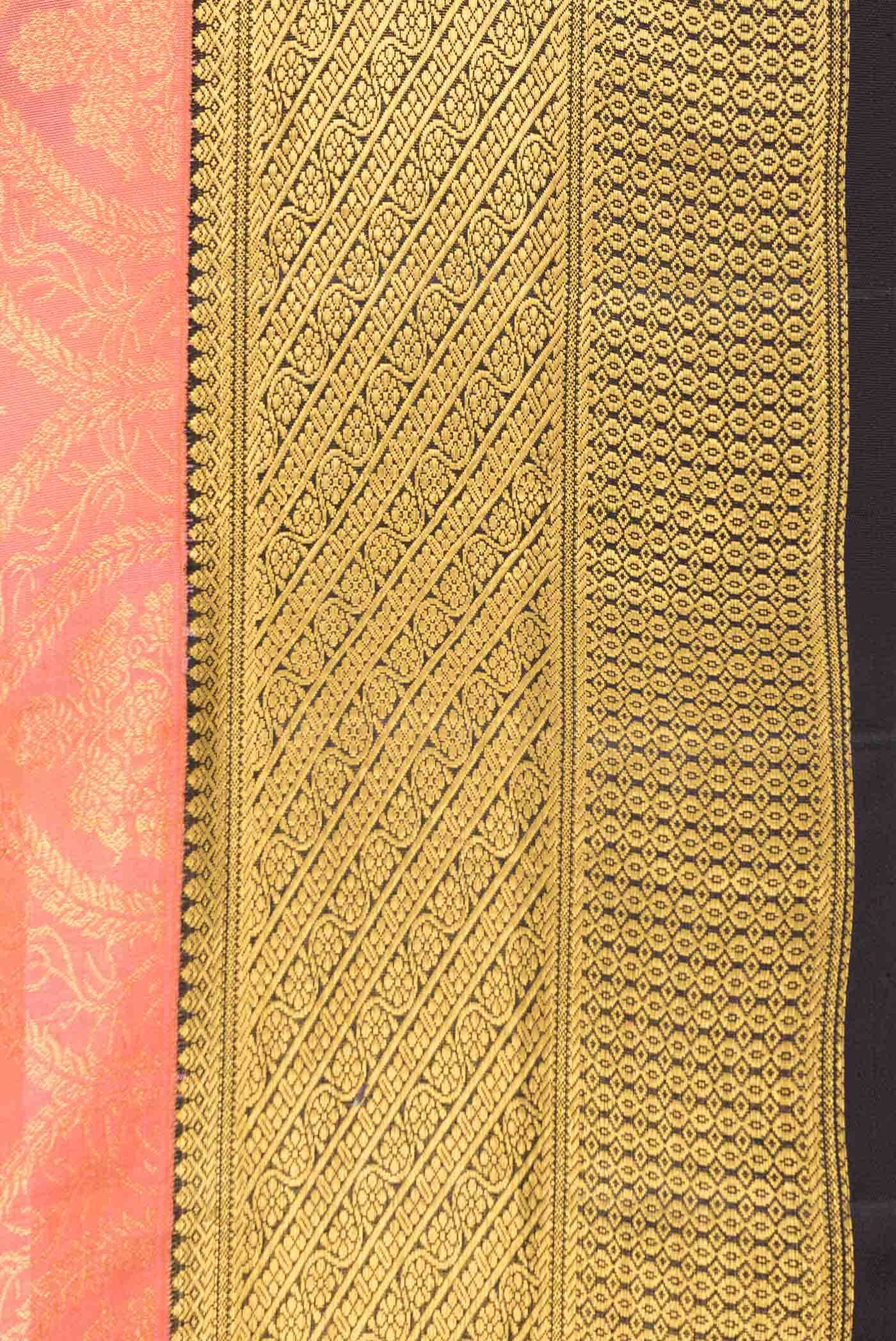 Coral Kanjivaram Silk Saree