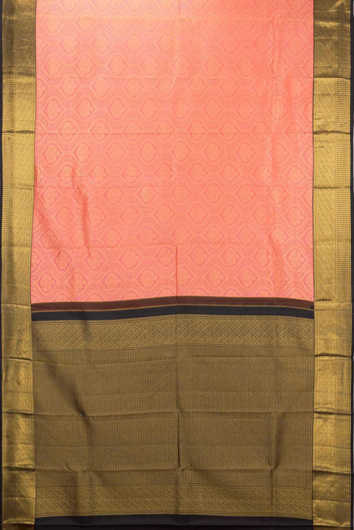 Coral Kanjivaram Silk Saree