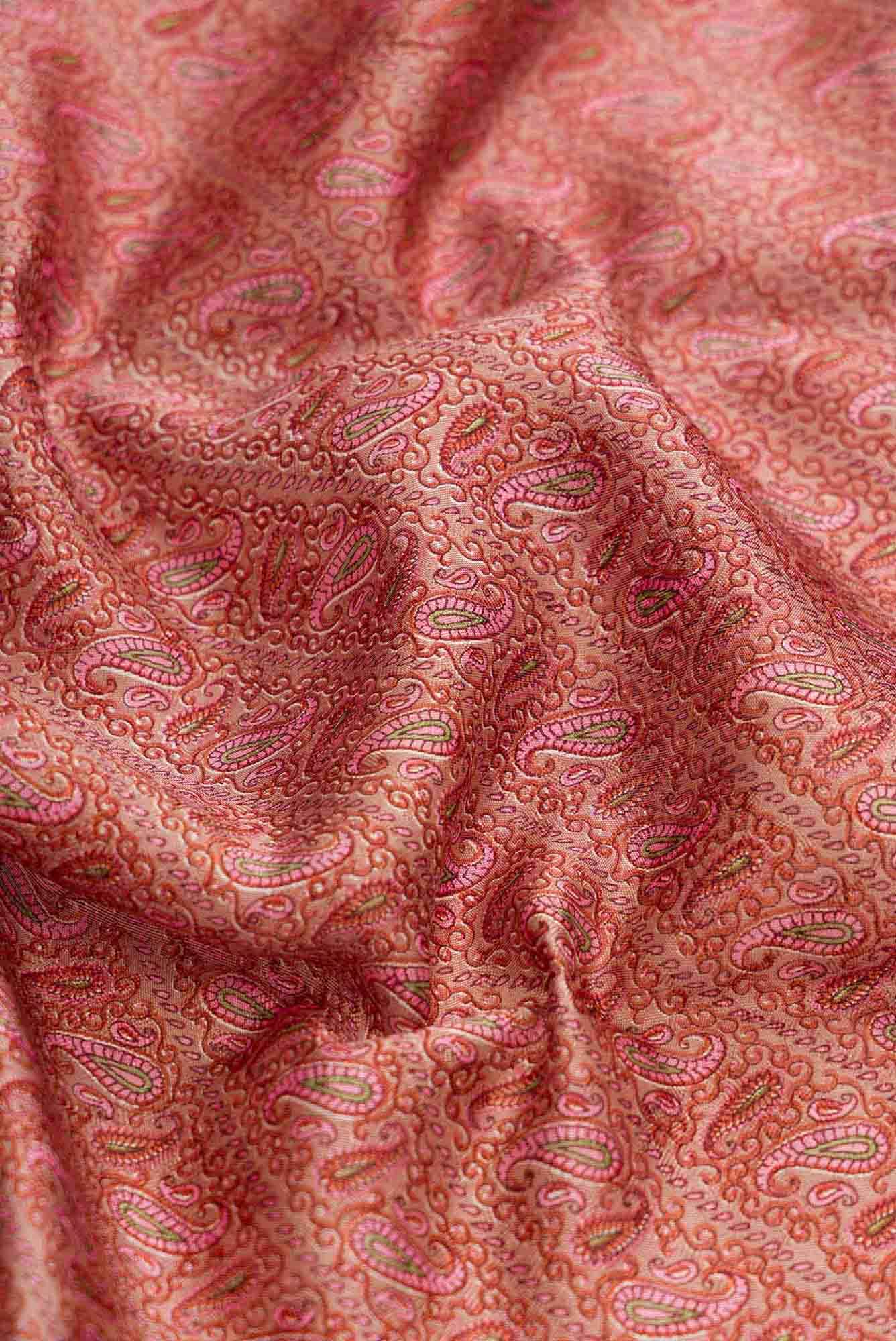 Brown Dual Tone Printed Silk Saree