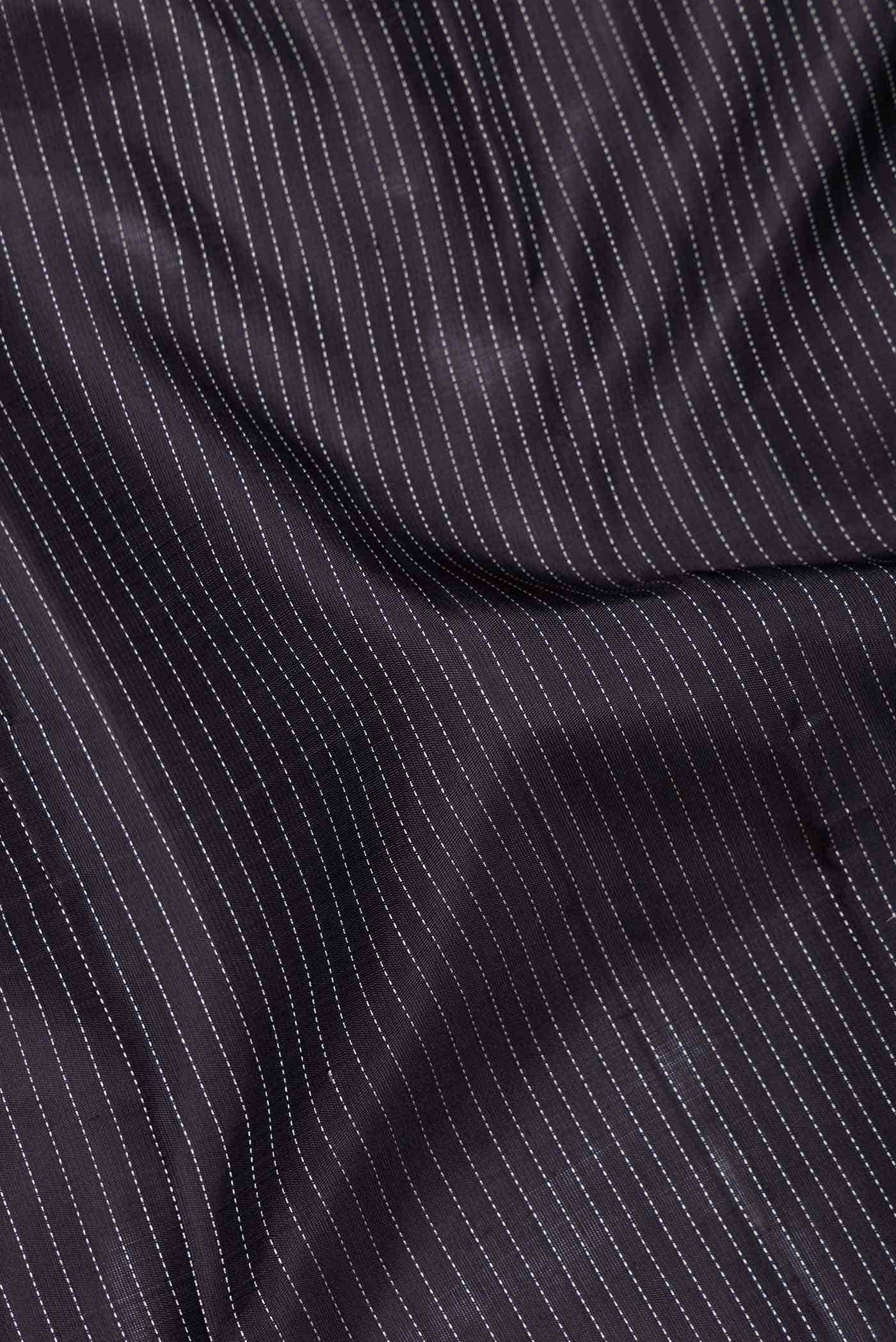 Pure Silk Pure Zari Black Kanchipuram Saree