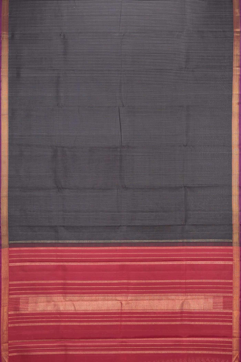 Pure Silk Pure Zari Black Kanchipuram Saree