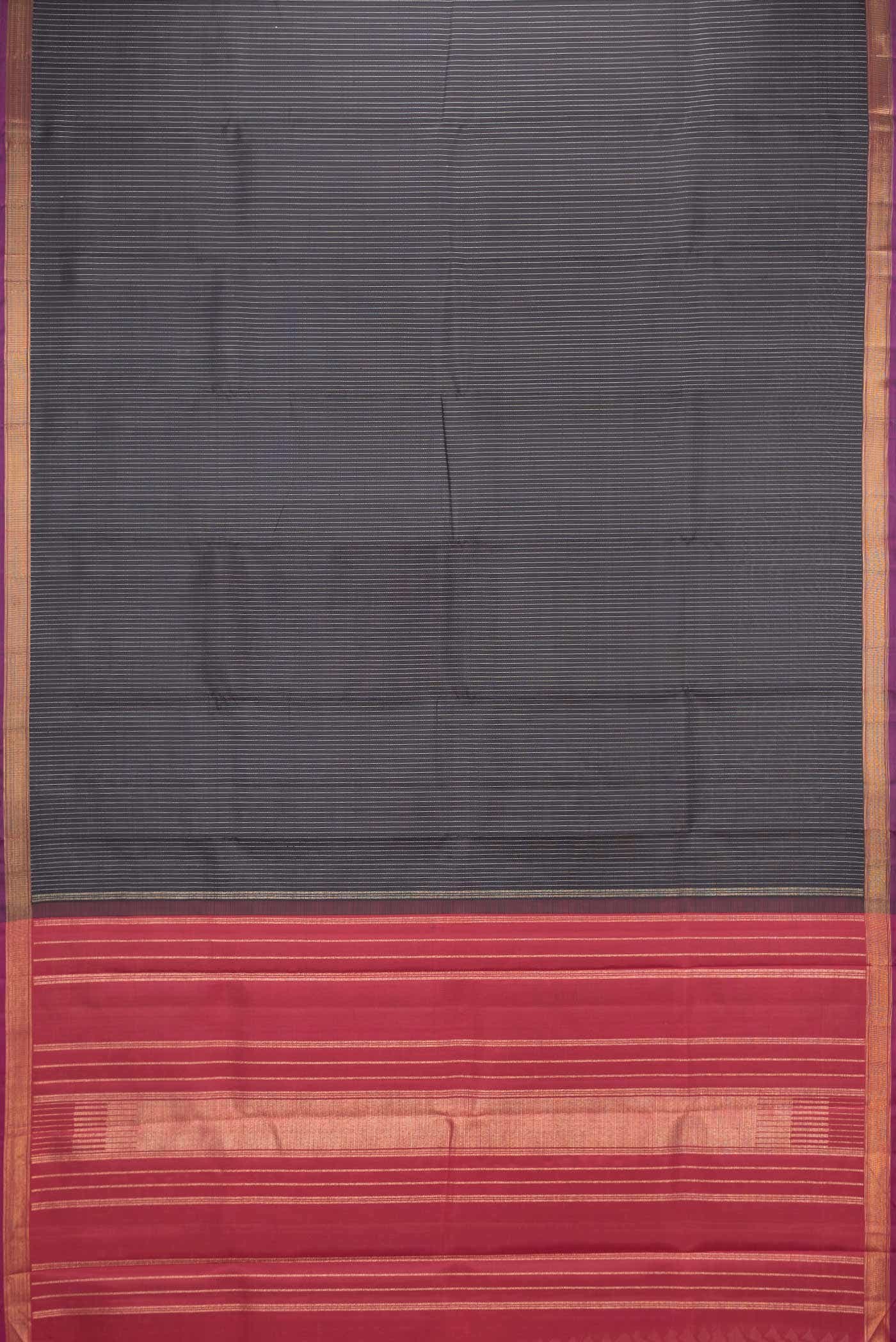 Pure Silk Pure Zari Black Kanchipuram Saree