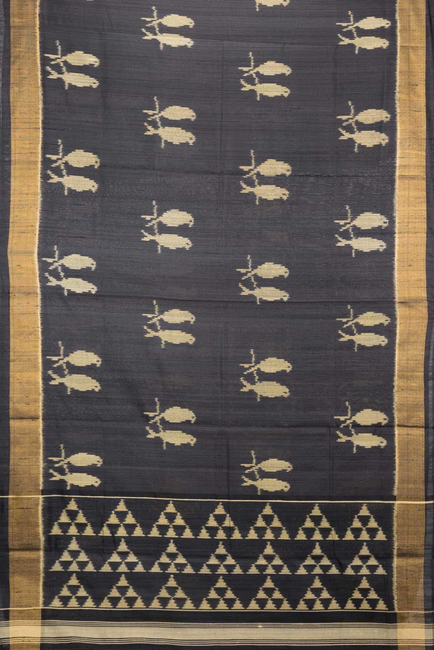 Black Dual Tone Rajkot Patola Silk Saree
