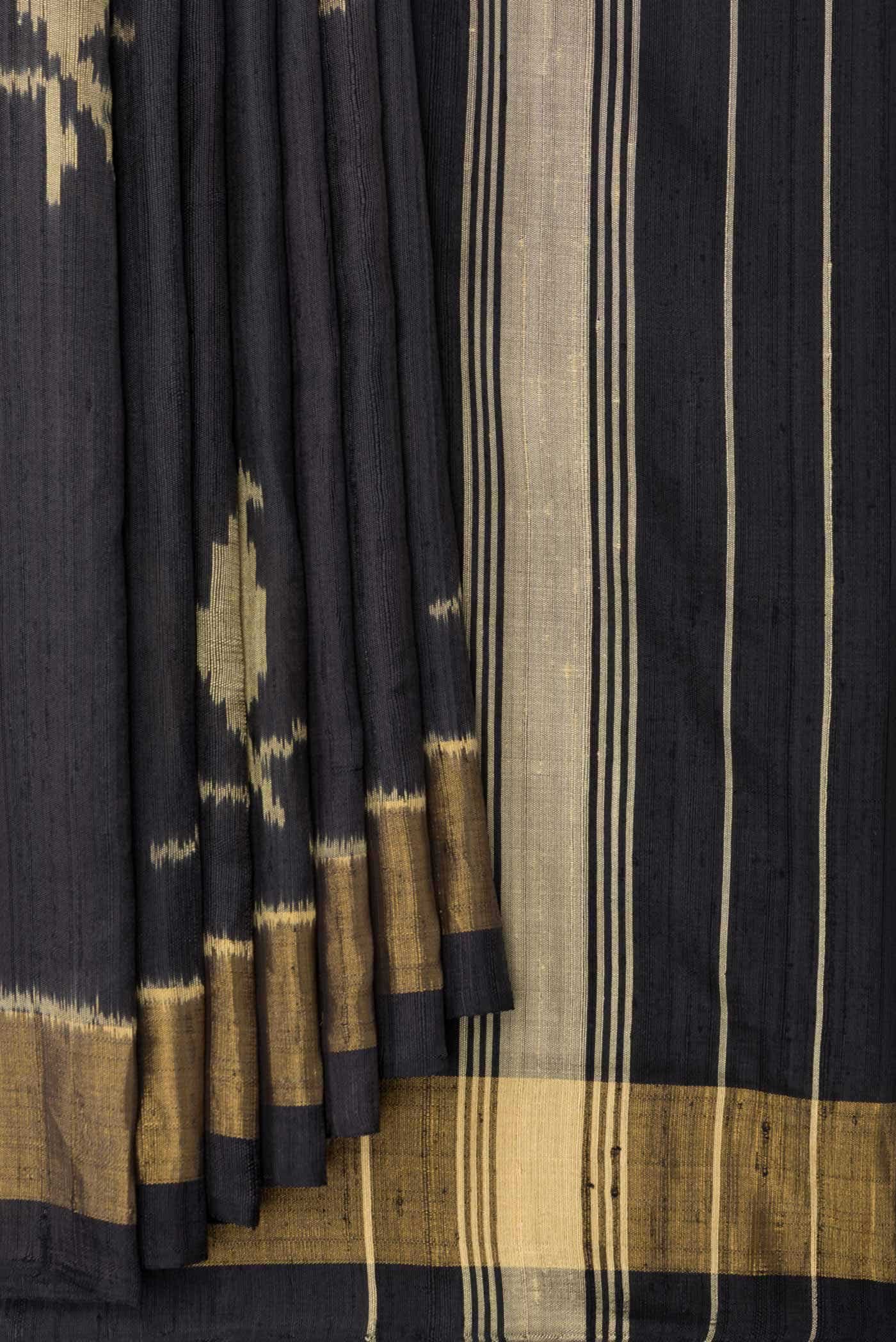 Black Dual Tone Rajkot Patola Silk Saree