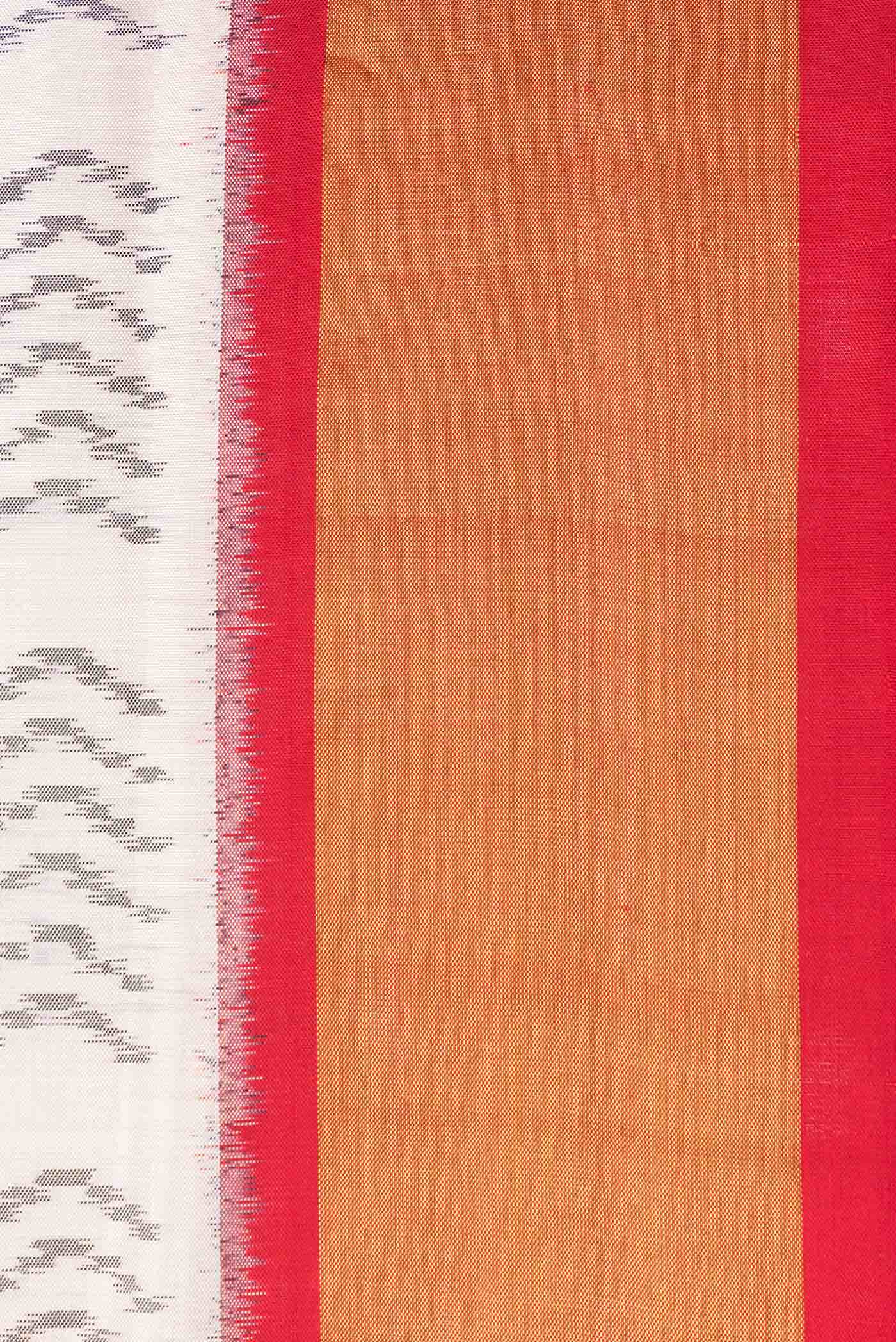 Off White Rajkot Patola Silk Saree