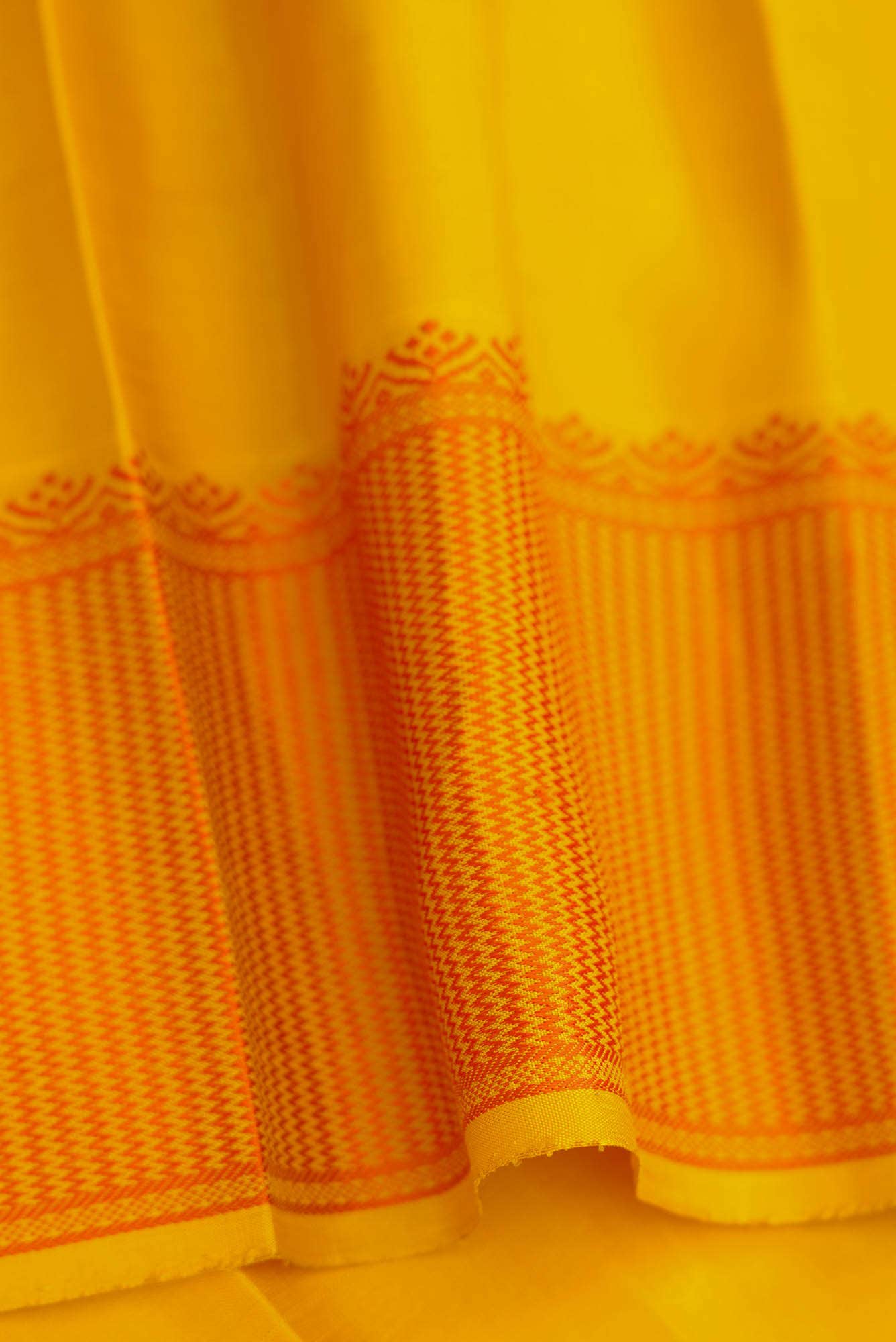 Mustard Dual Tone Kanchipuram Silk Saree