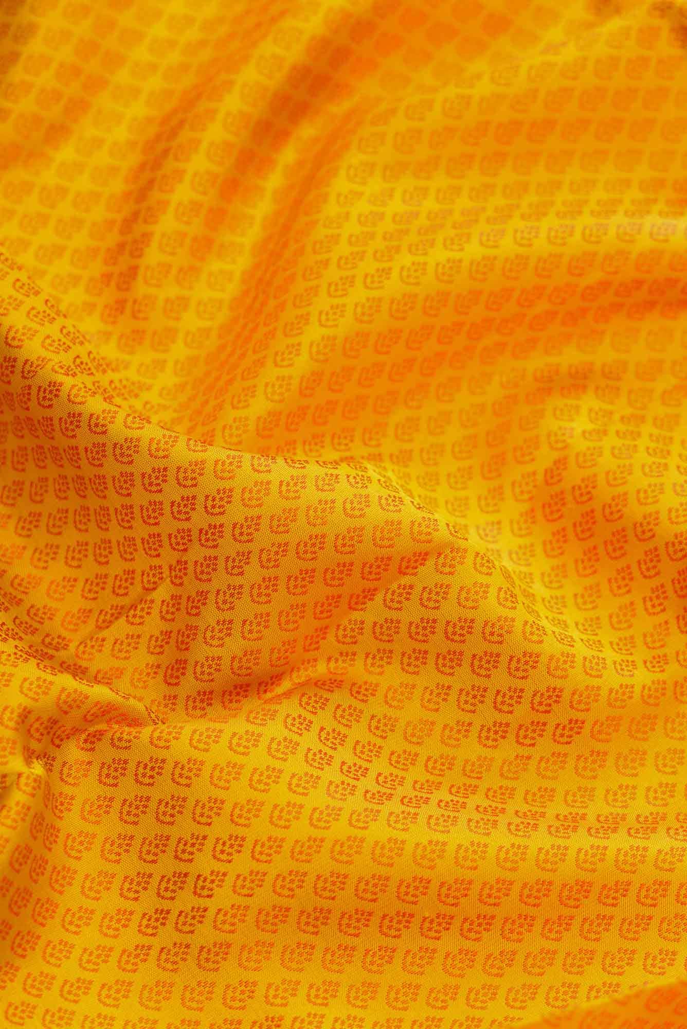 Mustard Dual Tone Kanchipuram Silk Saree
