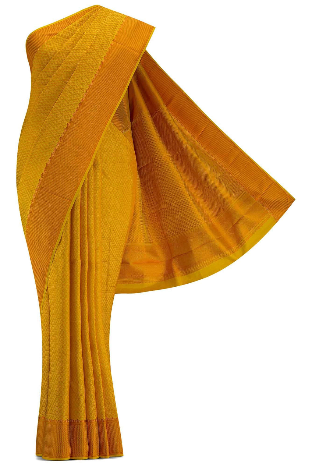Mustard Dual Tone Kanchipuram Silk Saree