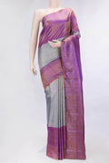 Pure Silk Pure Zari Grey Dual Tone Kanjivaram Saree