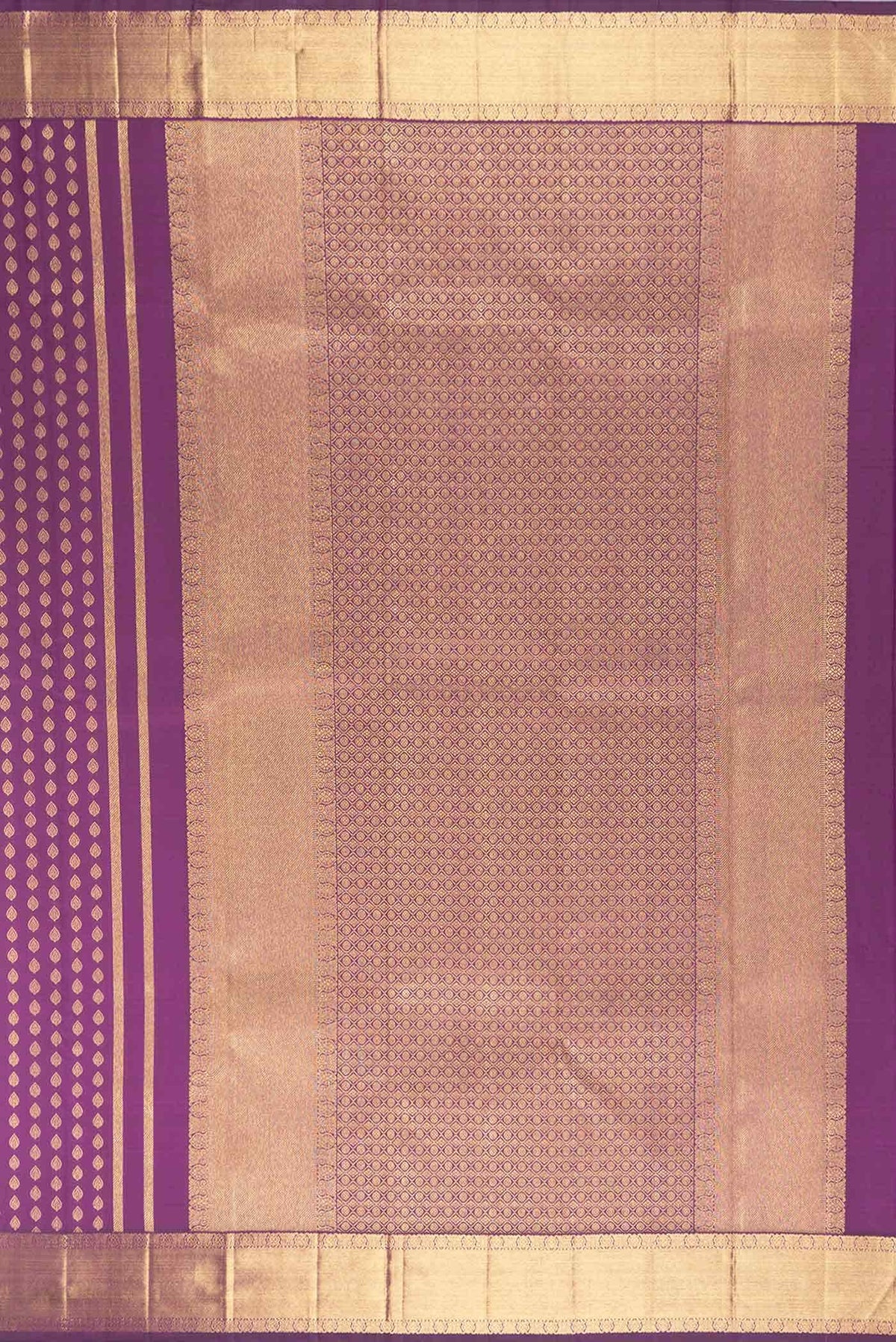 Pure Silk Pure Zari Purple Dual Tone Kanjivaram Saree