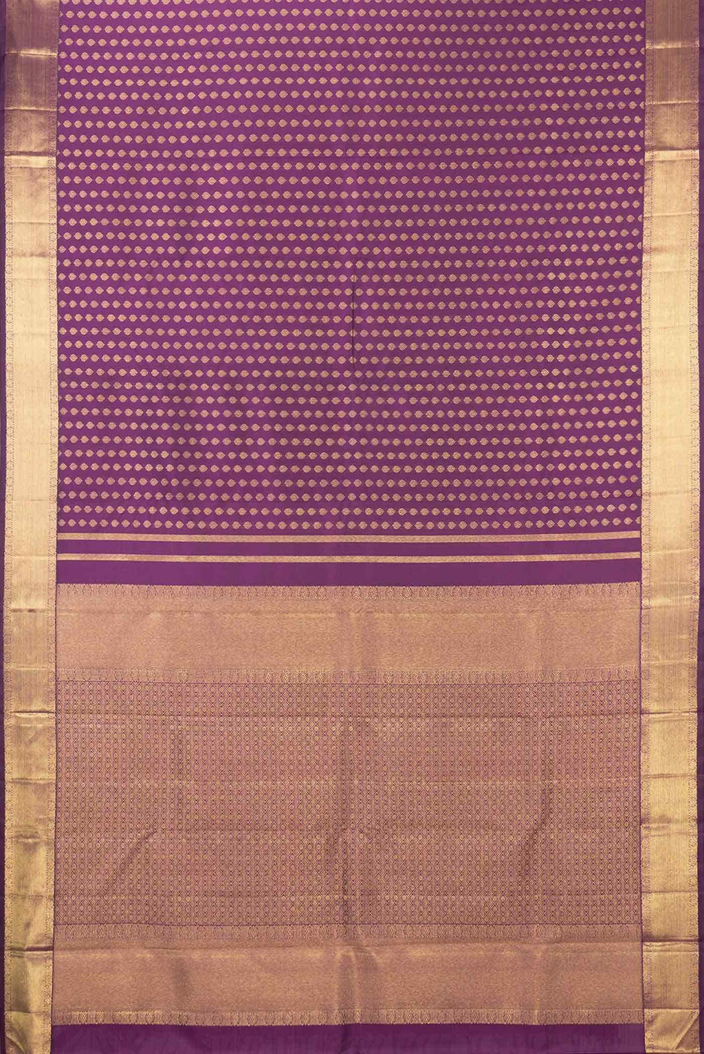 Pure Silk Pure Zari Magenta Dual Tone Kanchipuram Saree