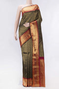 Pure Silk Pure Zari Black Kanjivaram Saree