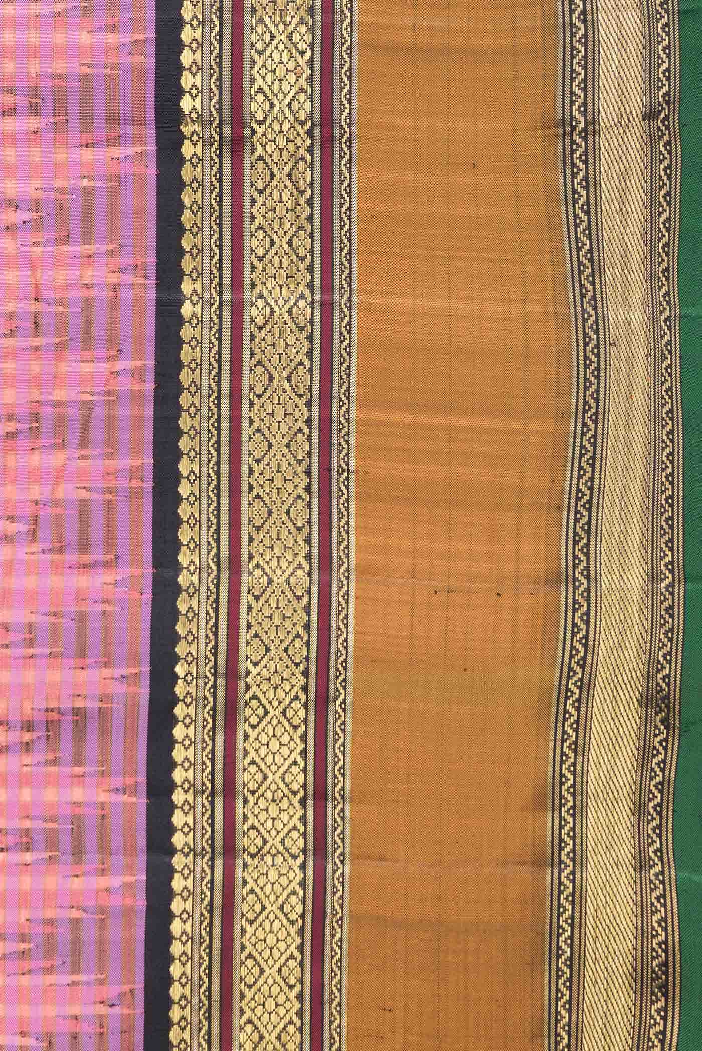 Pure Silk Pure Zari Pink Dual Tone Kanchipuram Saree