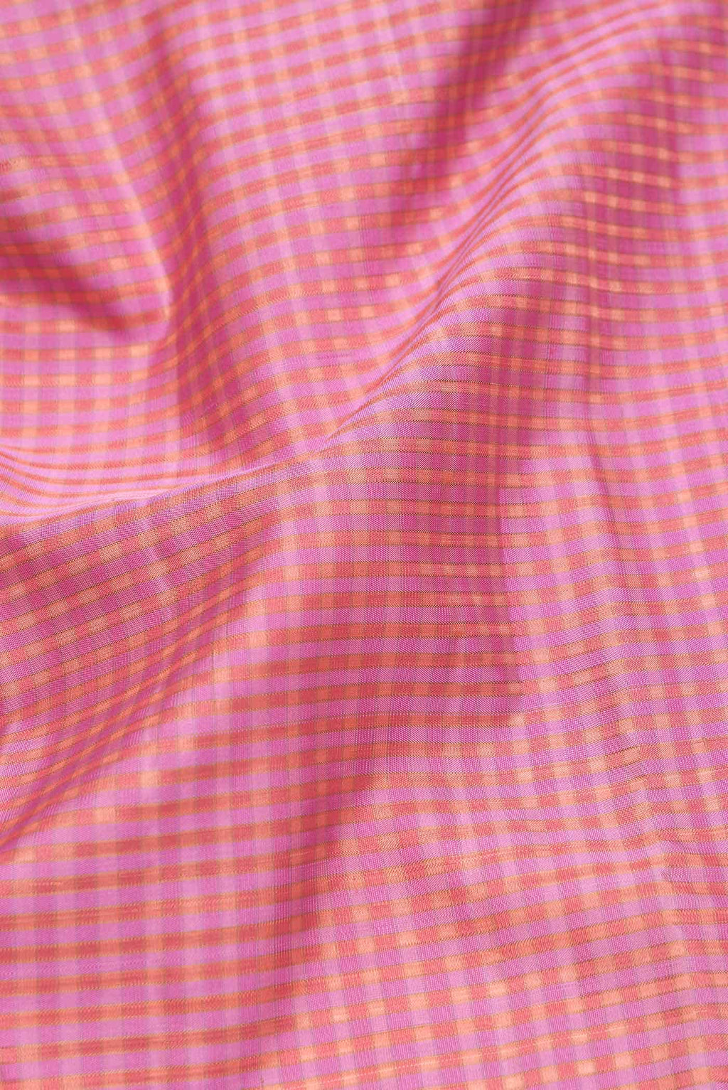 Pure Silk Pure Zari Pink Dual Tone Kanchipuram Saree