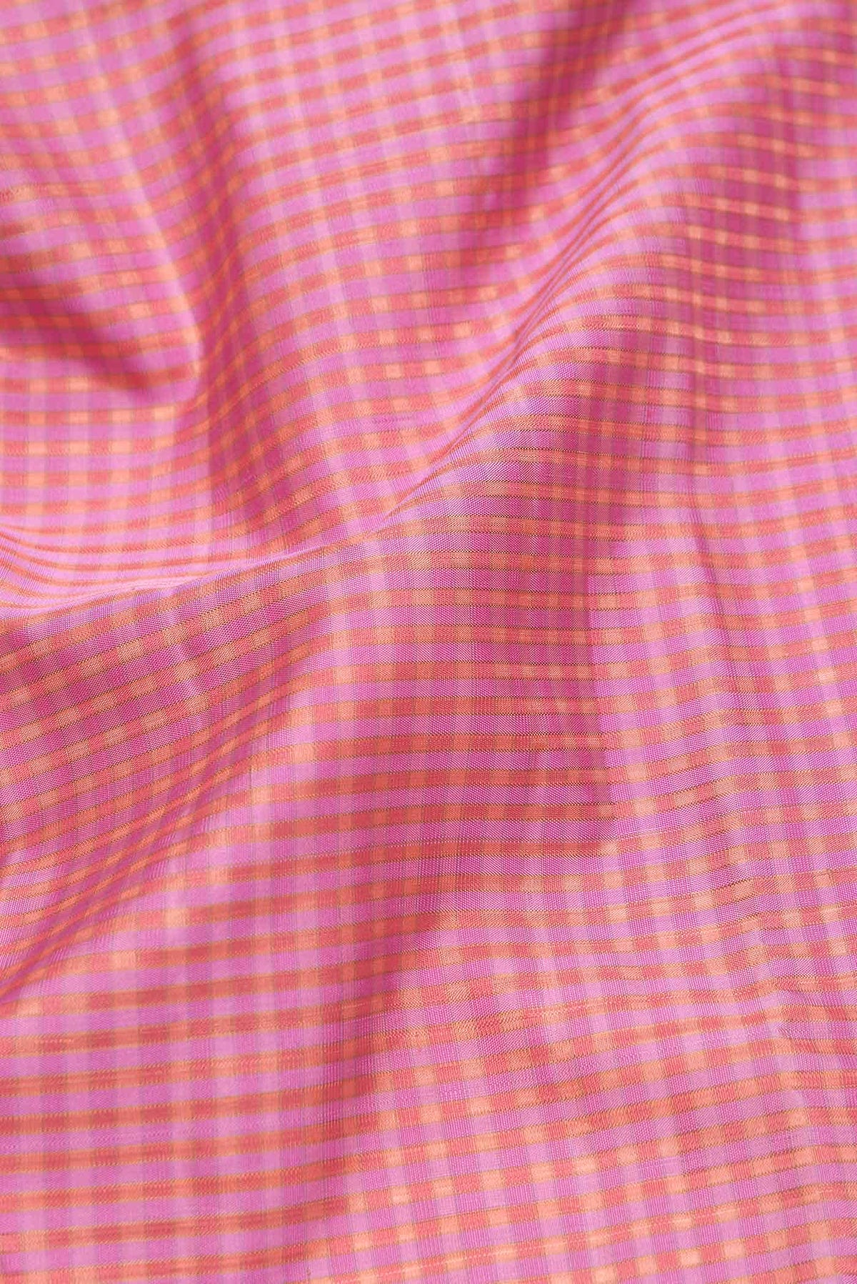 Pure Silk Pure Zari Pink Dual Tone Kanchipuram Saree