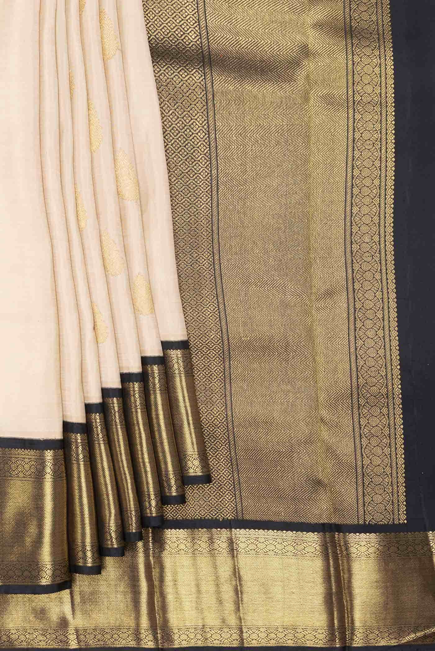 Pure Silk Pure Zari Sandal Dual Tone Kanchipuram Saree