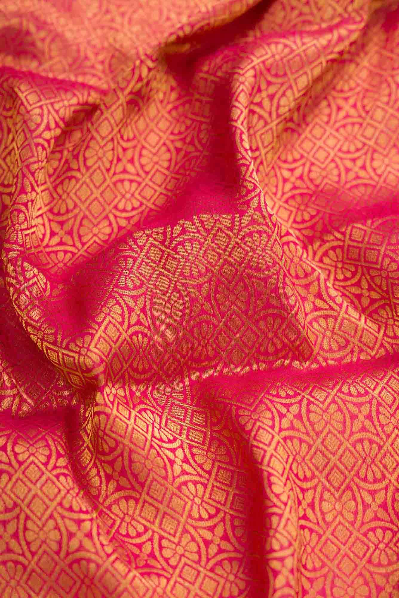 Dark Pink Dual Tone Banarasi Georgette Saree