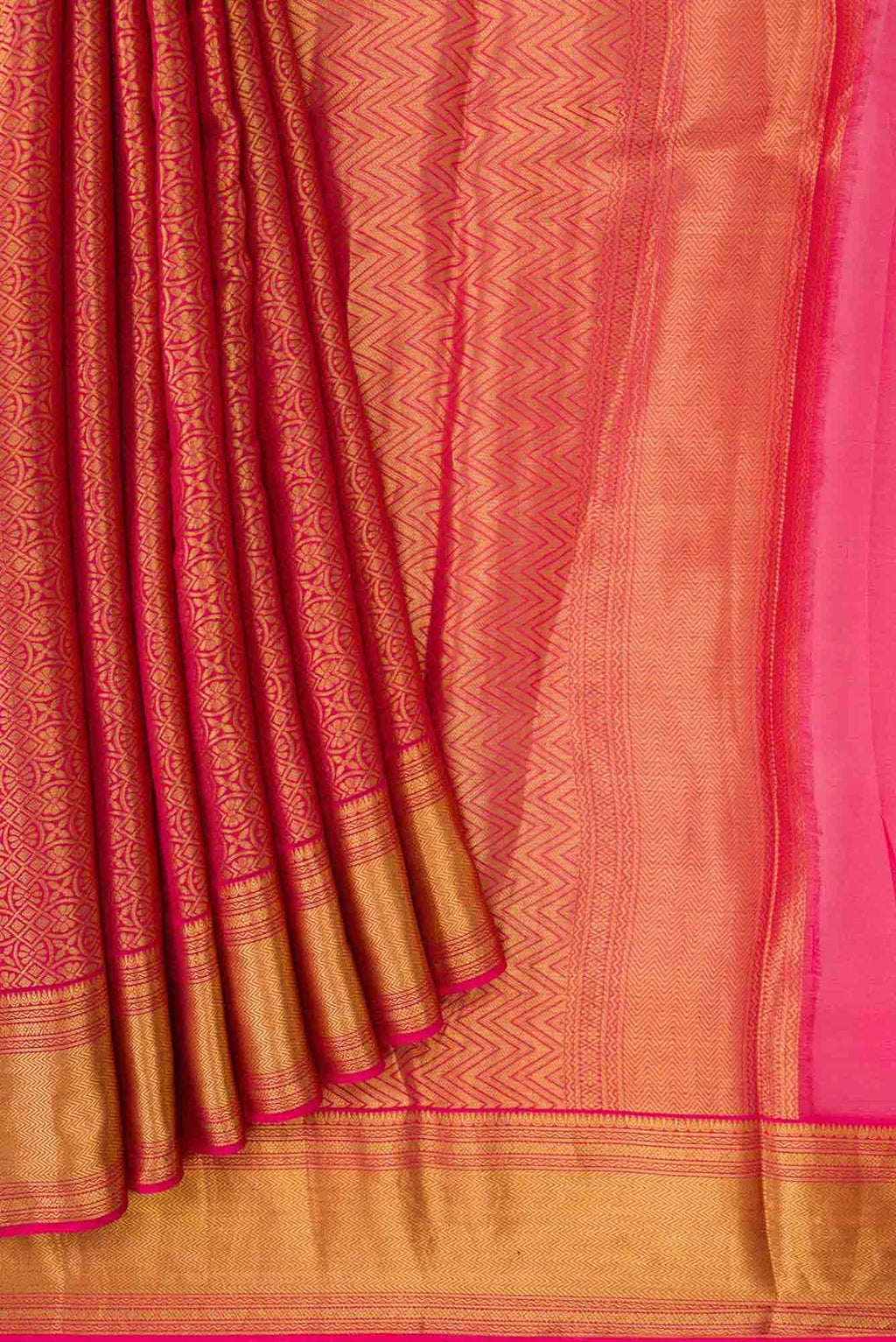 Dark Pink Dual Tone Banarasi Georgette Saree