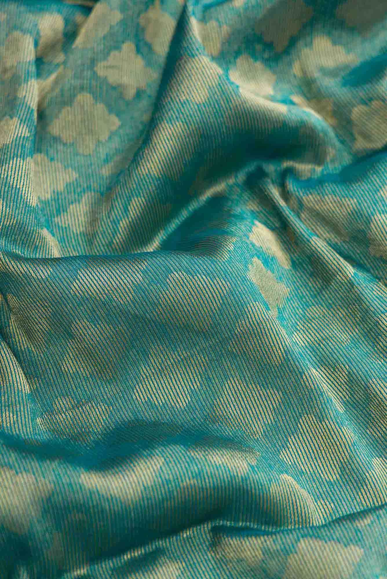 Green Dual Tone Banarasi Georgette Saree
