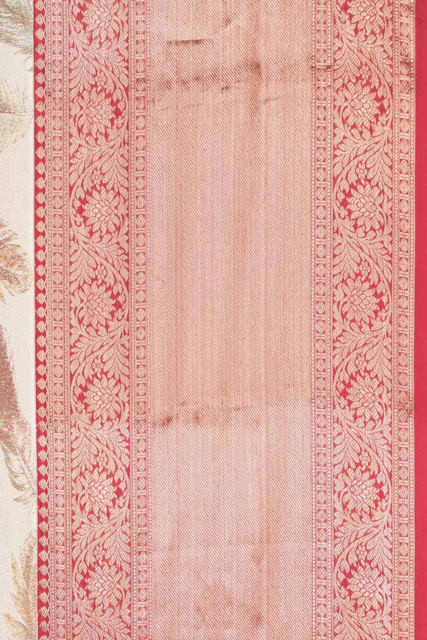 Beige Kanchipuram Silk Saree