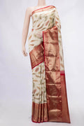 Beige Kanjivaram Silk Saree
