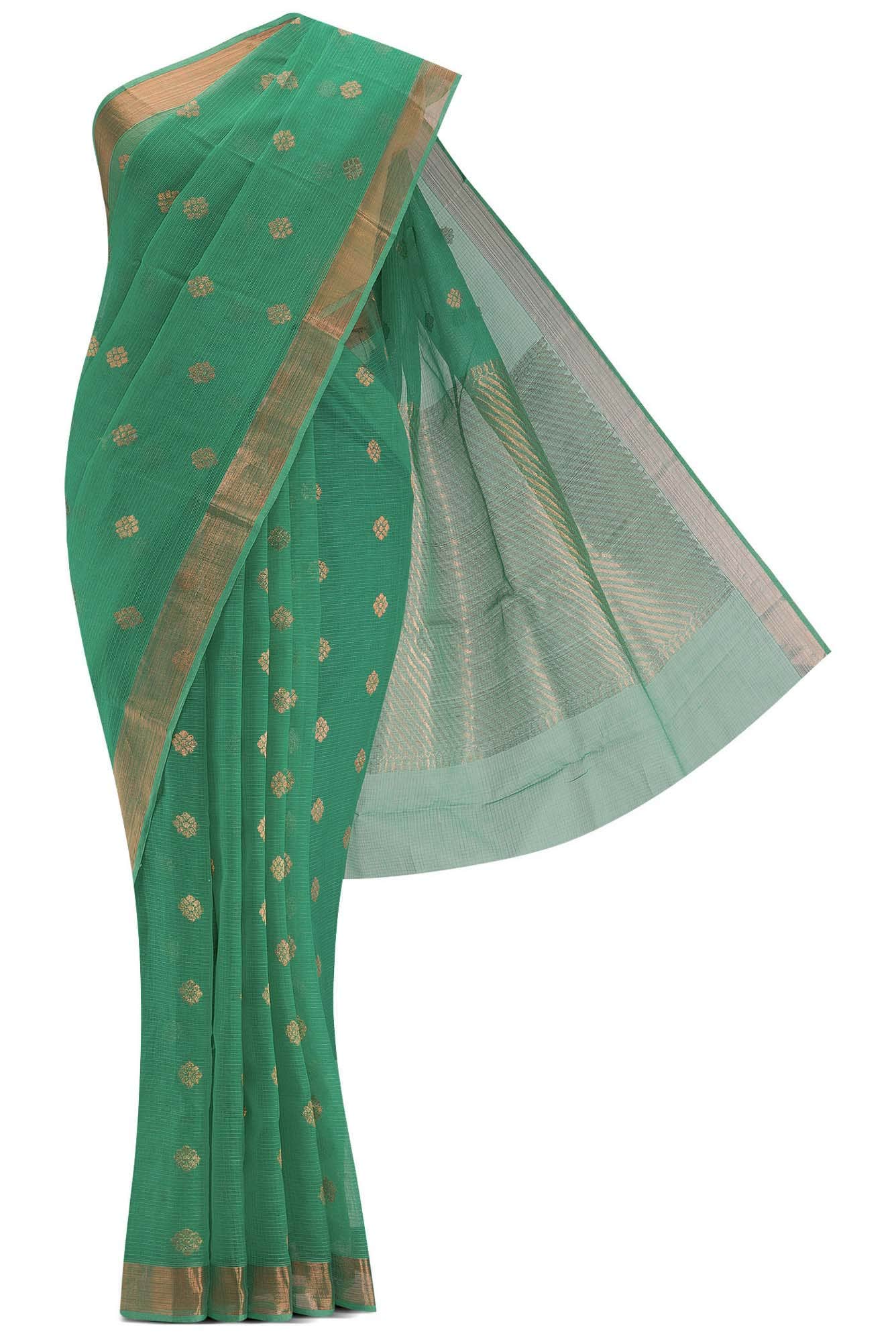 Green Dual Tone Kota Silk Saree