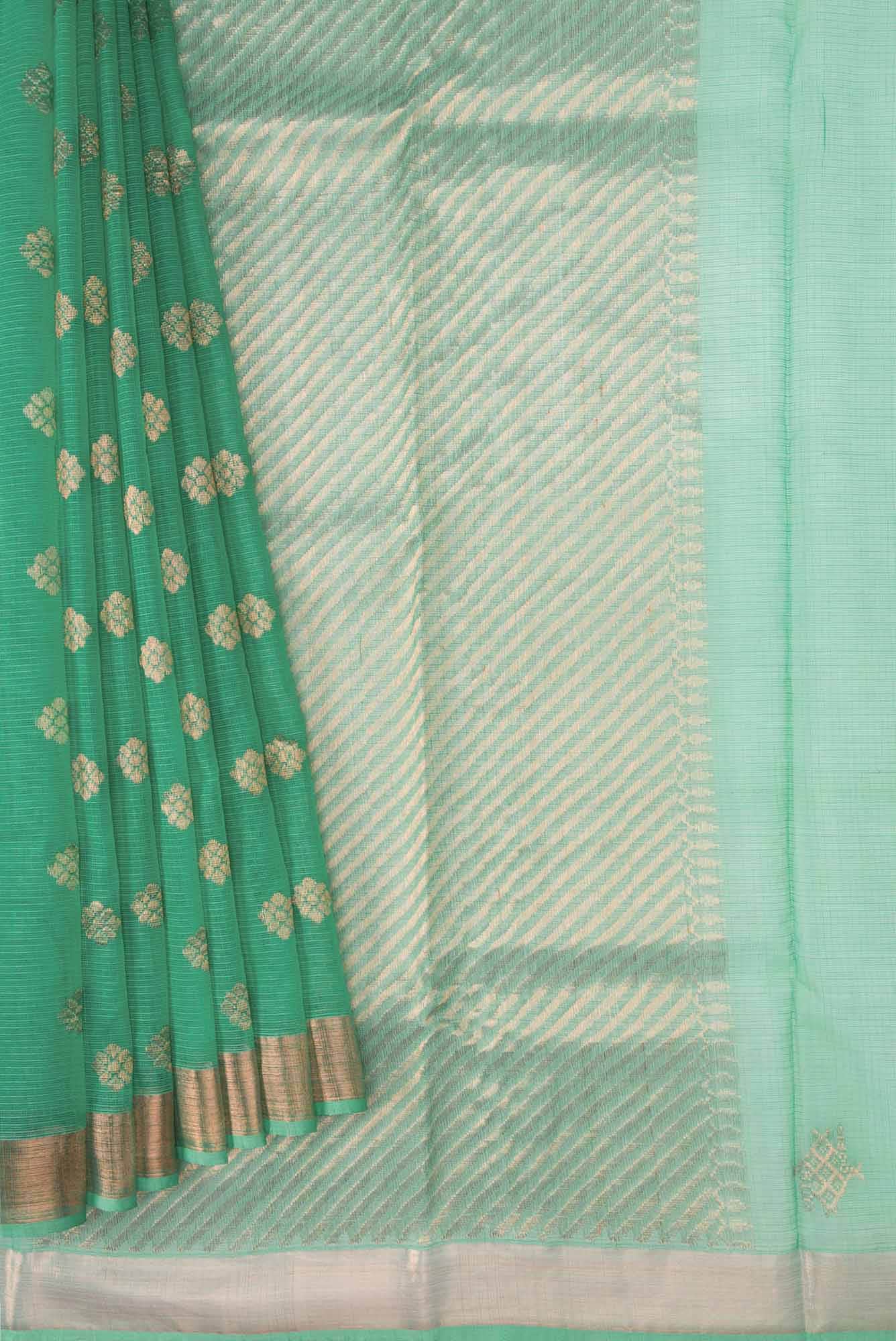 Sea Green Kota Silk Saree