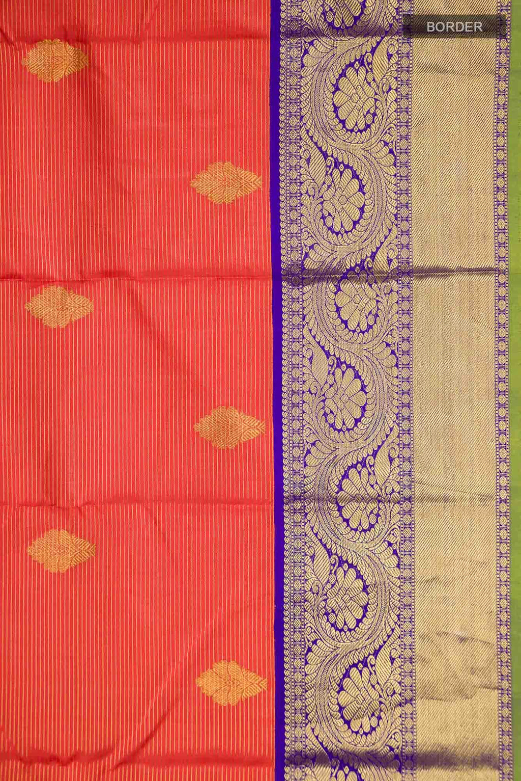 Orange Kanchipuram Silk Saree