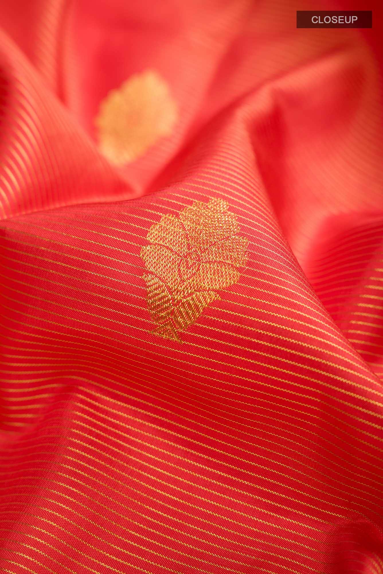 Orange Kanchipuram Silk Saree
